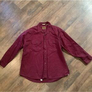 Vintage 90s St. Johns Bay, Burg Heather Chamois Shirt